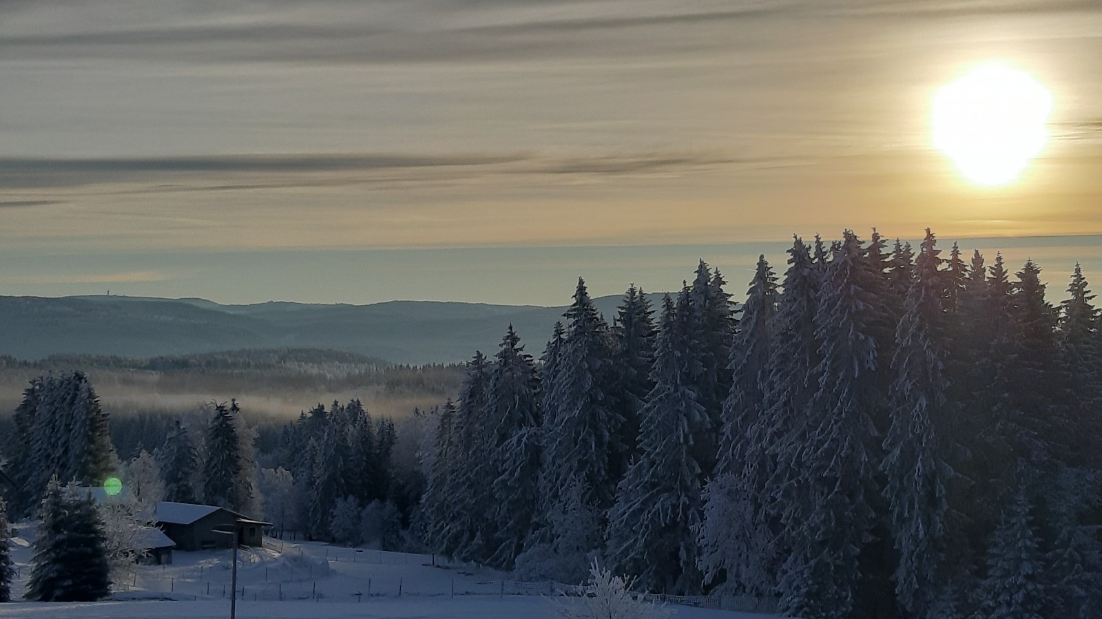 Zimmerblick Winter